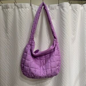 Ulta Beauty Lavender Quilted Shoulder Bag